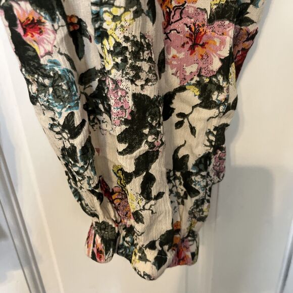 Free People Jumpsuit Womens Large Sierra Floral Print Boho Belted Pockets NWT - Picture 5 of 10